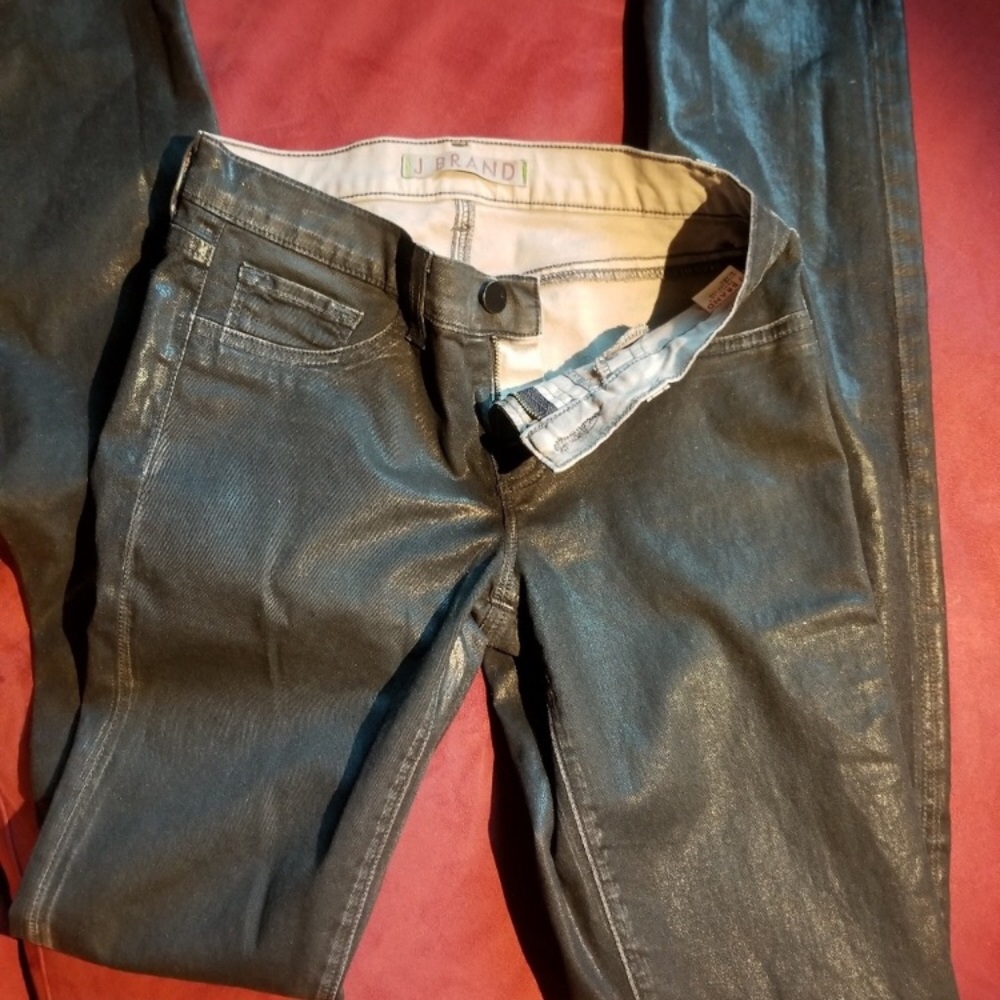J Brand leather like stretch pants